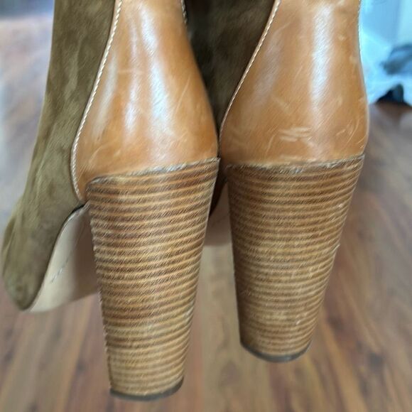 Boutique 9 suede slouchy tan boots heels 8 - Picture 8 of 8